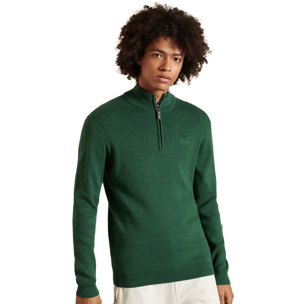 Superdry Vintage Embroided Henley Pullover L Heritage Pine Green günstig online kaufen