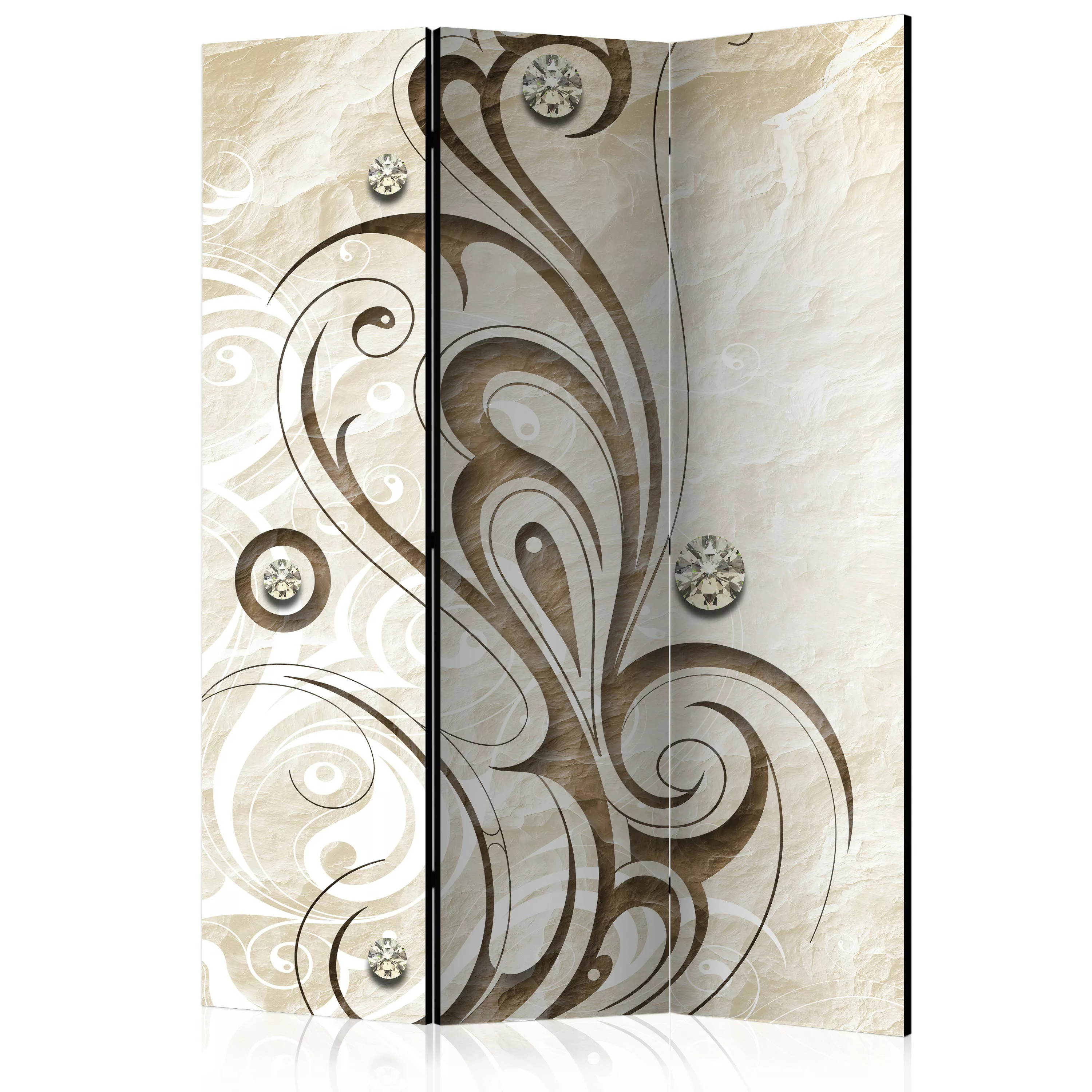 3-teiliges Paravent - Stone Butterfly [room Dividers] günstig online kaufen