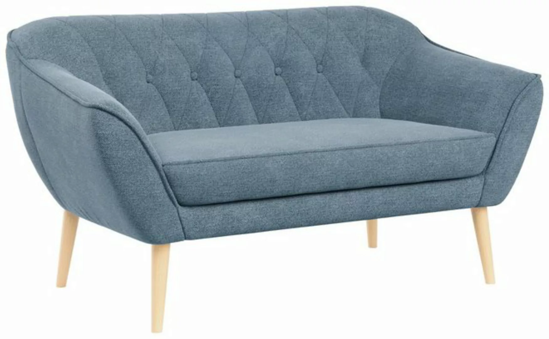 MKS MÖBEL Sofa PIRS-2 Sitzer, Skandinavischer Stil, Gesteppte Polsterung, H günstig online kaufen