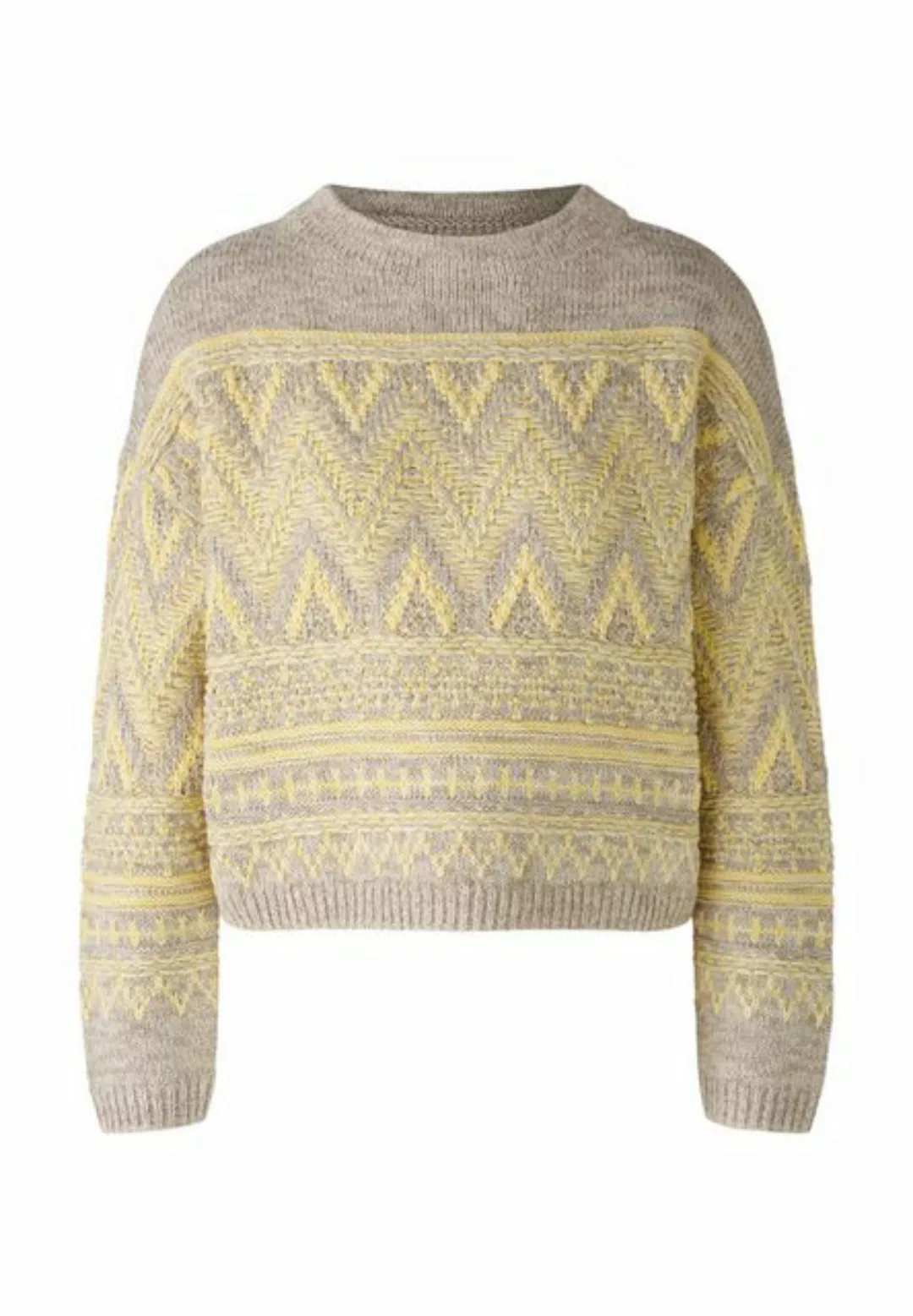 Oui Strickpullover Pullover Baumwollmischung günstig online kaufen