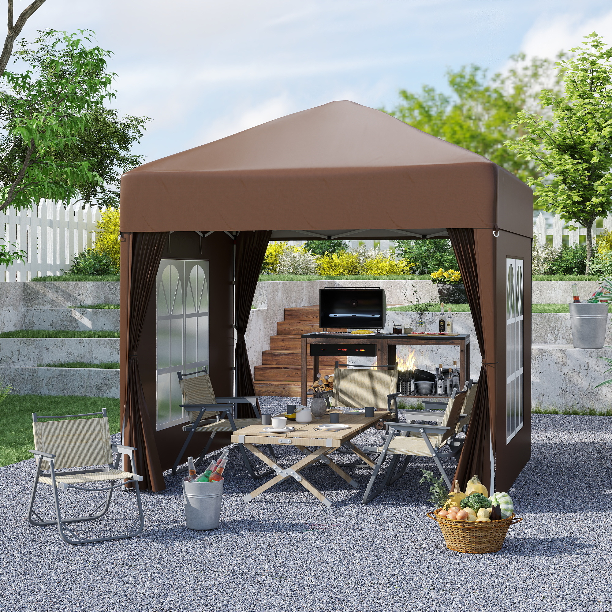 Outsunny Faltpavillon Gartenzelt mit Tragetasche, Festzelt günstig online kaufen