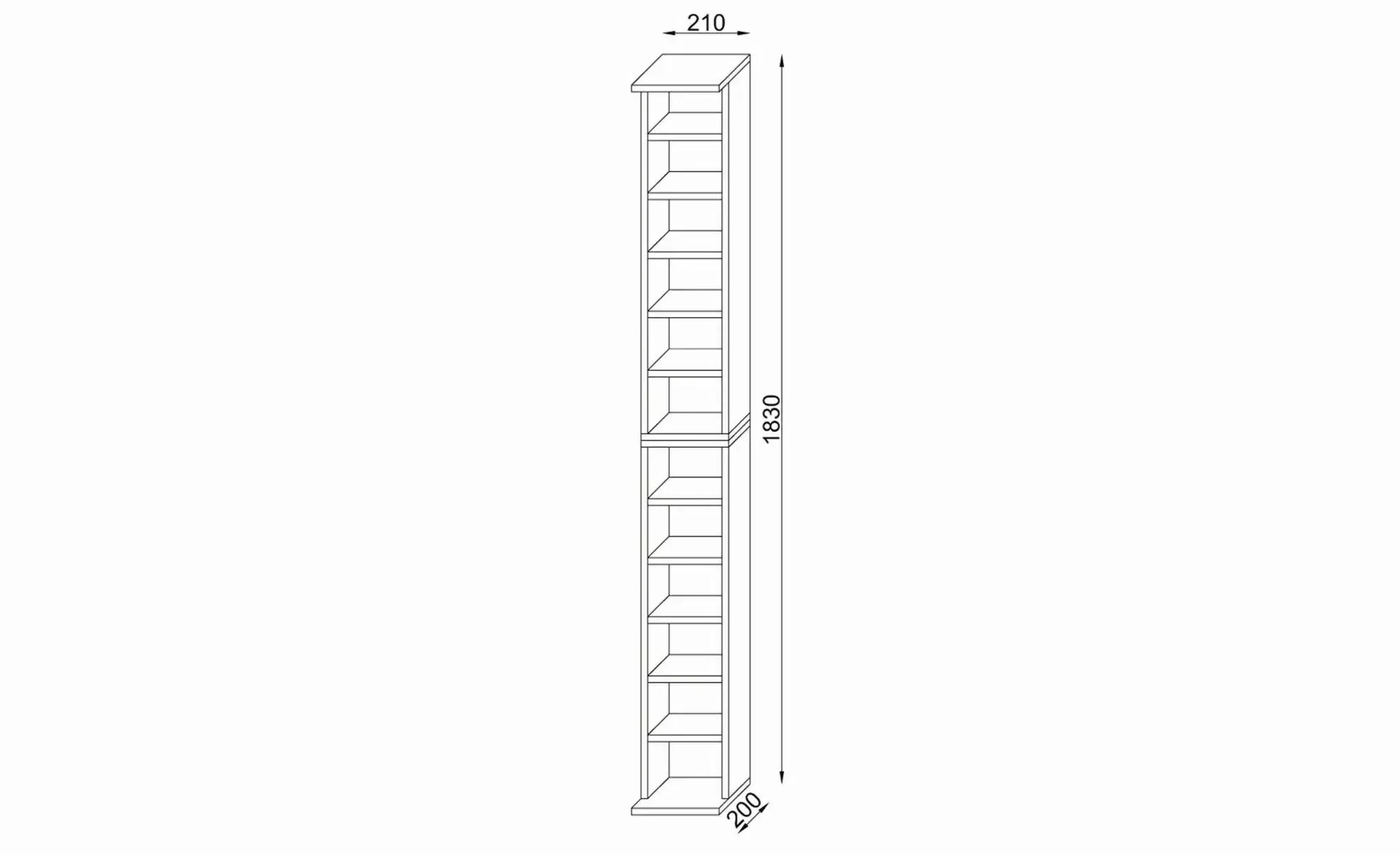 VCM Standregal "VCM Holzregal stehend  platzsparender CD Schrank für 204 CD günstig online kaufen