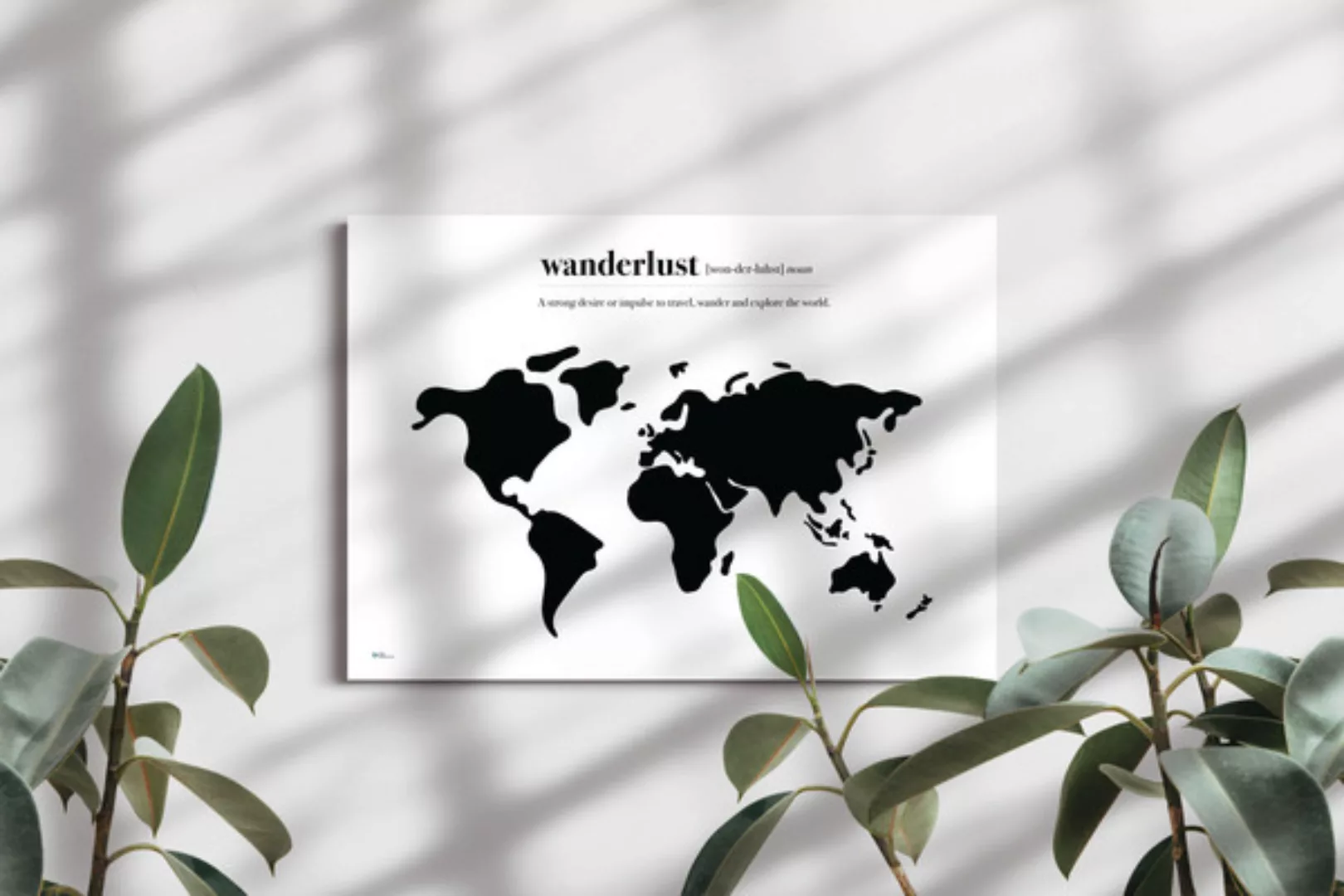 Stylische Weltkarte "Wanderlust" #1- Nachhaltig & Handemade In Germany - Wa günstig online kaufen