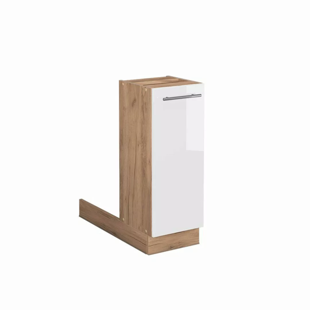 Vicco Unterschrank Fame-Line, Weiß Hochglanz/Goldkraft Eiche, günstig online kaufen