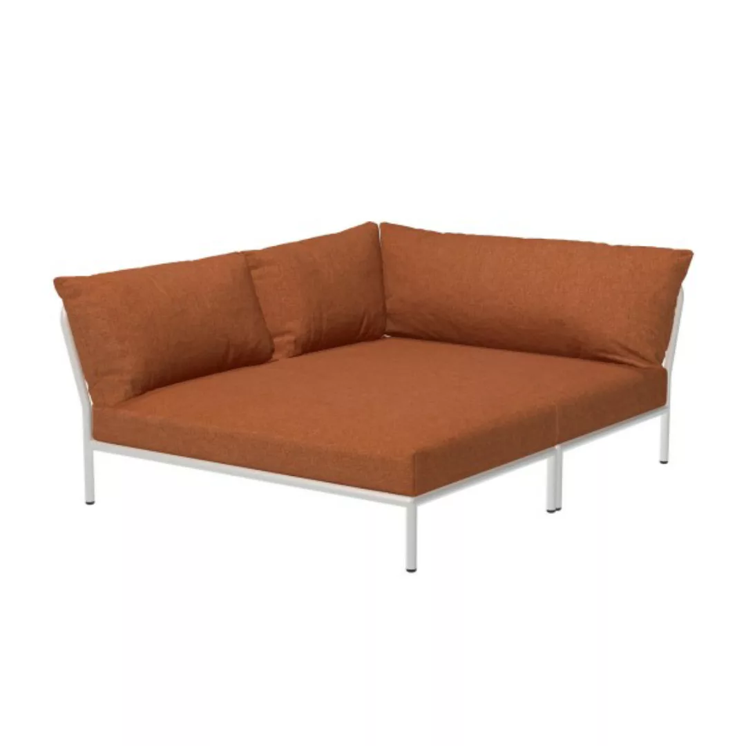 LEVEL2 Outdoor Eck-Sofa Lounge-Modul 5 Rost Weiß Links günstig online kaufen