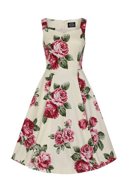 Hearts & Roses London A-Linien-Kleid Frances Floral Retro Vintage Rosen 50e günstig online kaufen