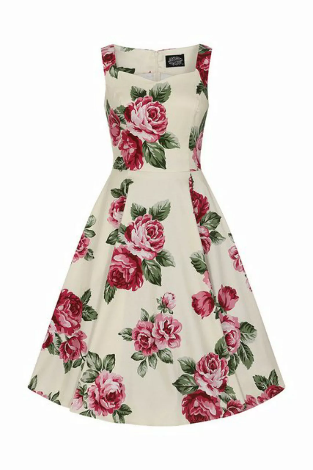 Hearts & Roses London A-Linien-Kleid Frances Floral Retro Vintage Rosen 50e günstig online kaufen