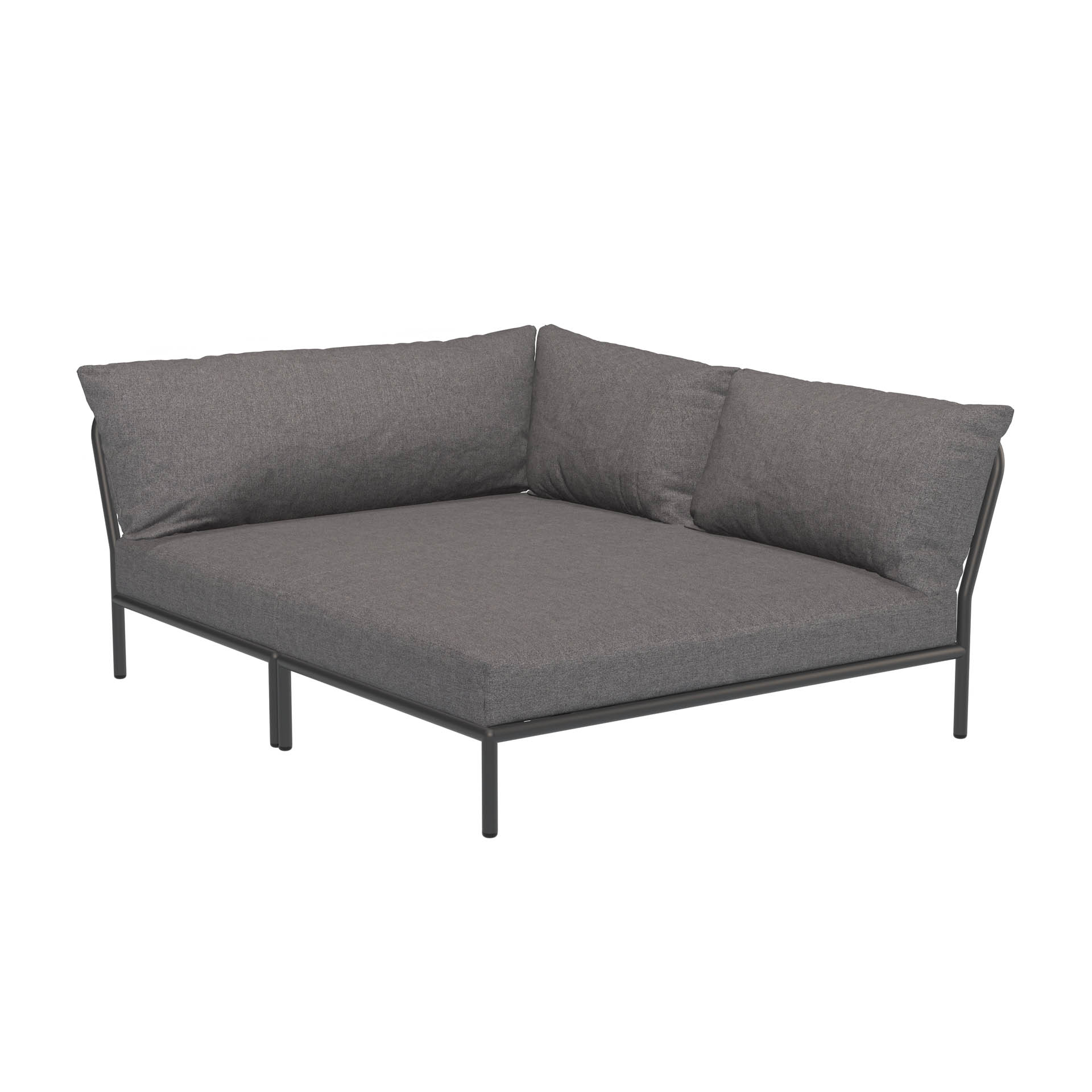 LEVEL2 Outdoor Eck-Sofa Lounge-Modul 5 Schiefer Dunkelgrau Rechts günstig online kaufen