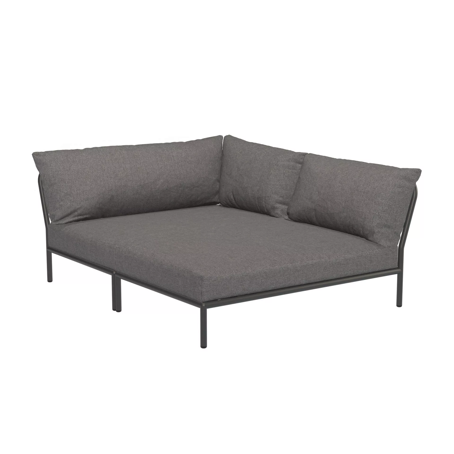 LEVEL2 Outdoor Eck-Sofa Lounge-Modul 5 Schiefer Dunkelgrau Rechts günstig online kaufen