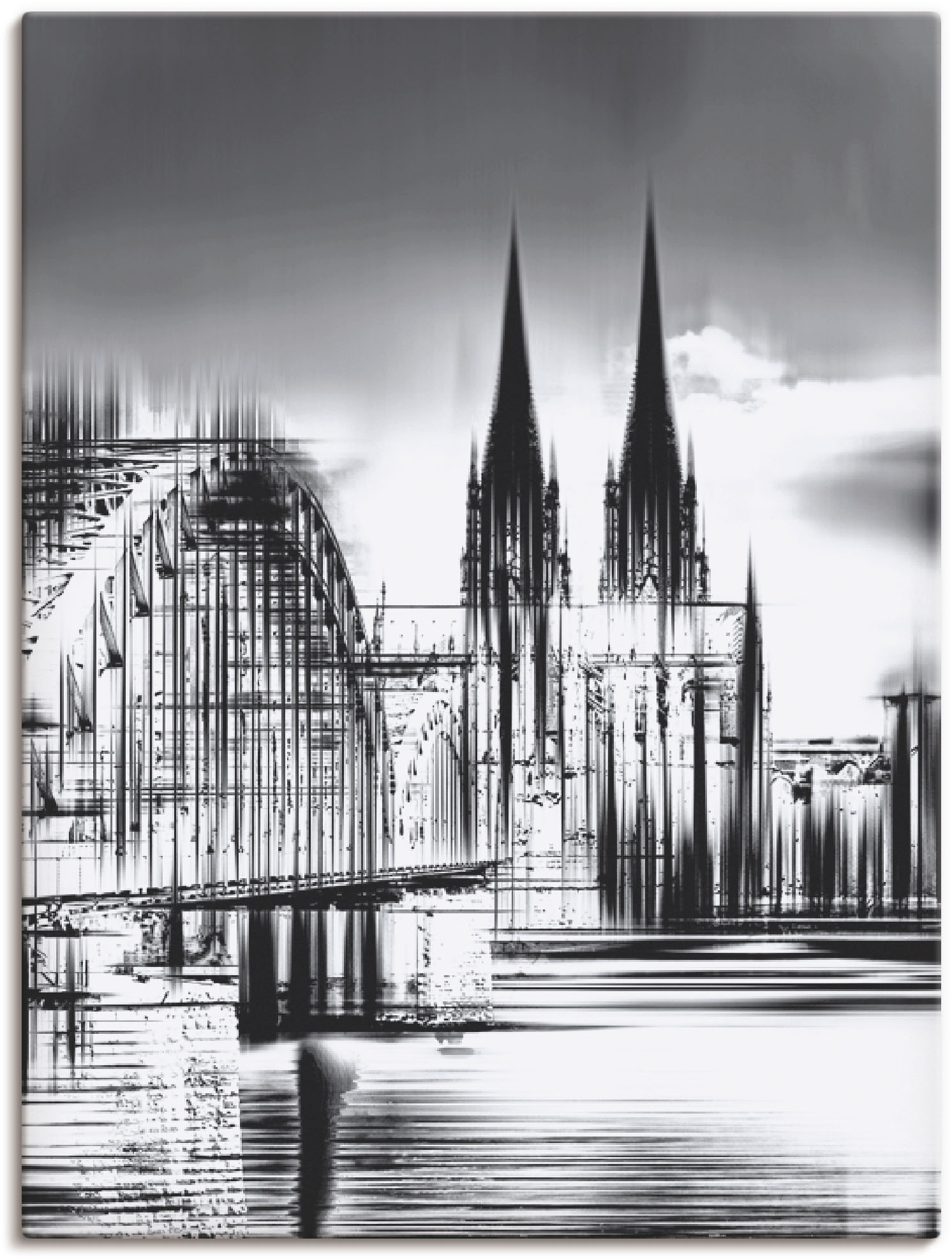 Artland Wandbild »Köln Skyline Collage III«, Deutschland, (1 St.), als Lein günstig online kaufen