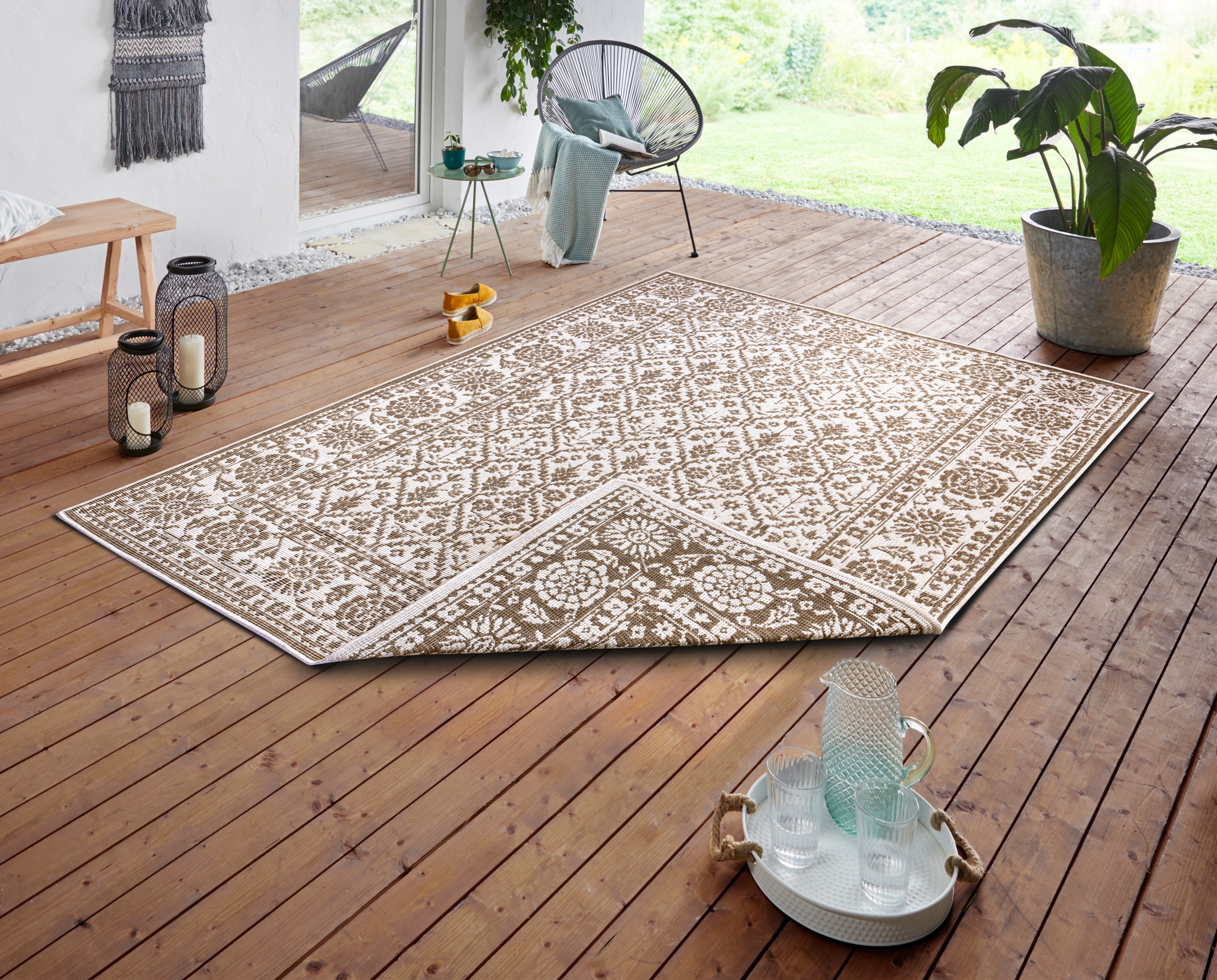 NORTHRUGS Teppich »Curacao«, rechteckig, 5 mm Höhe, In-& Outdoor, Läufer, W günstig online kaufen