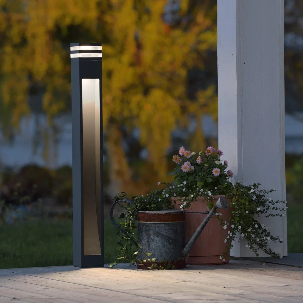 Moderne LED Wegeleuchte aus Aluminium in anthrazit und Acrylglas in klar, I günstig online kaufen