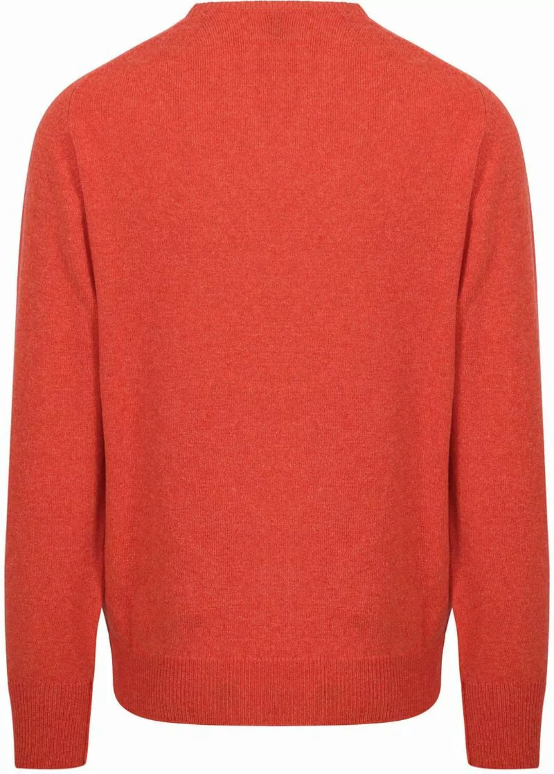 William Lockie V-Auschnitt Pullover Lamwolle Orange - Größe M günstig online kaufen