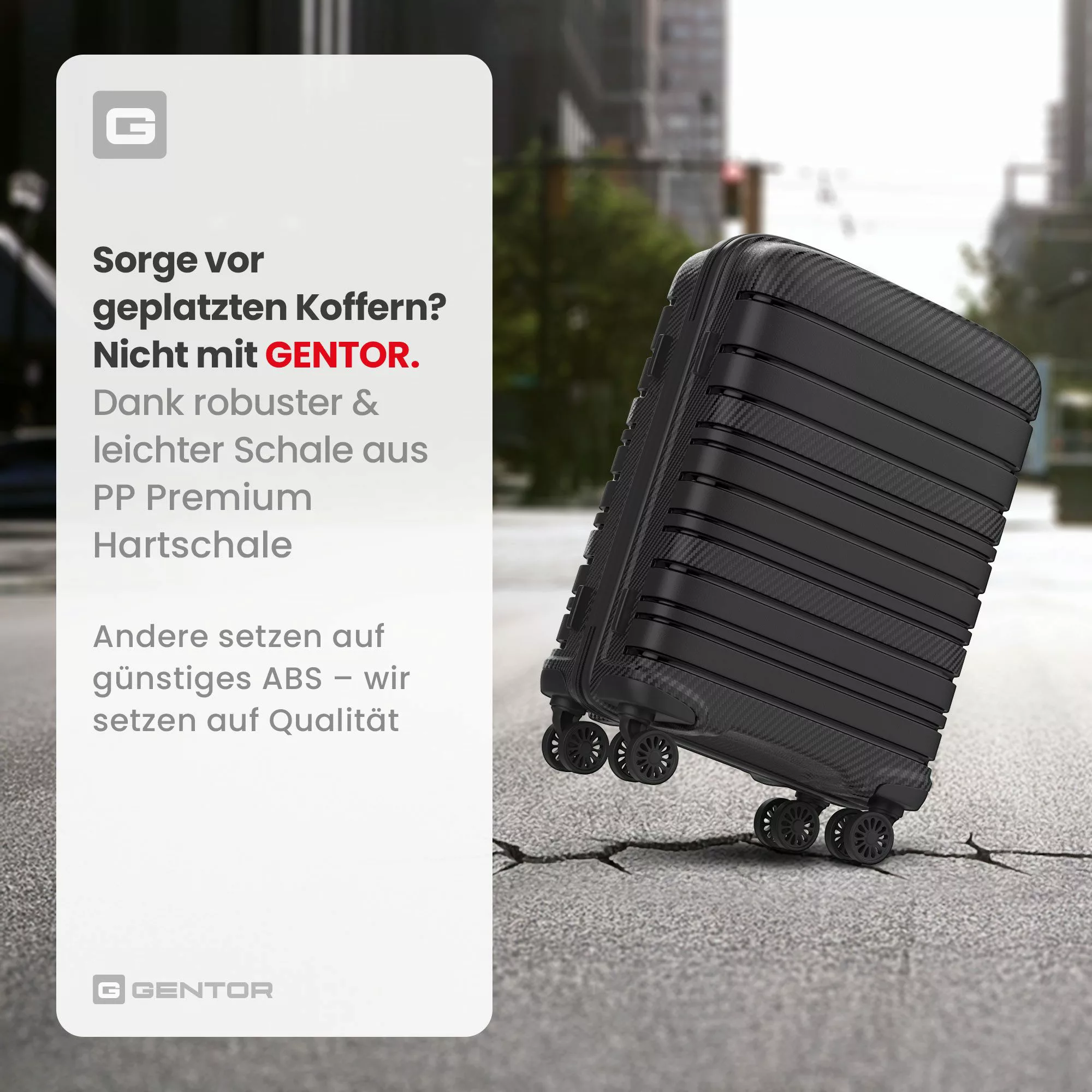 GENTOR Hartschalen-Trolley Koffer Reisekoffer Hartschalenkoffer Trolley günstig online kaufen
