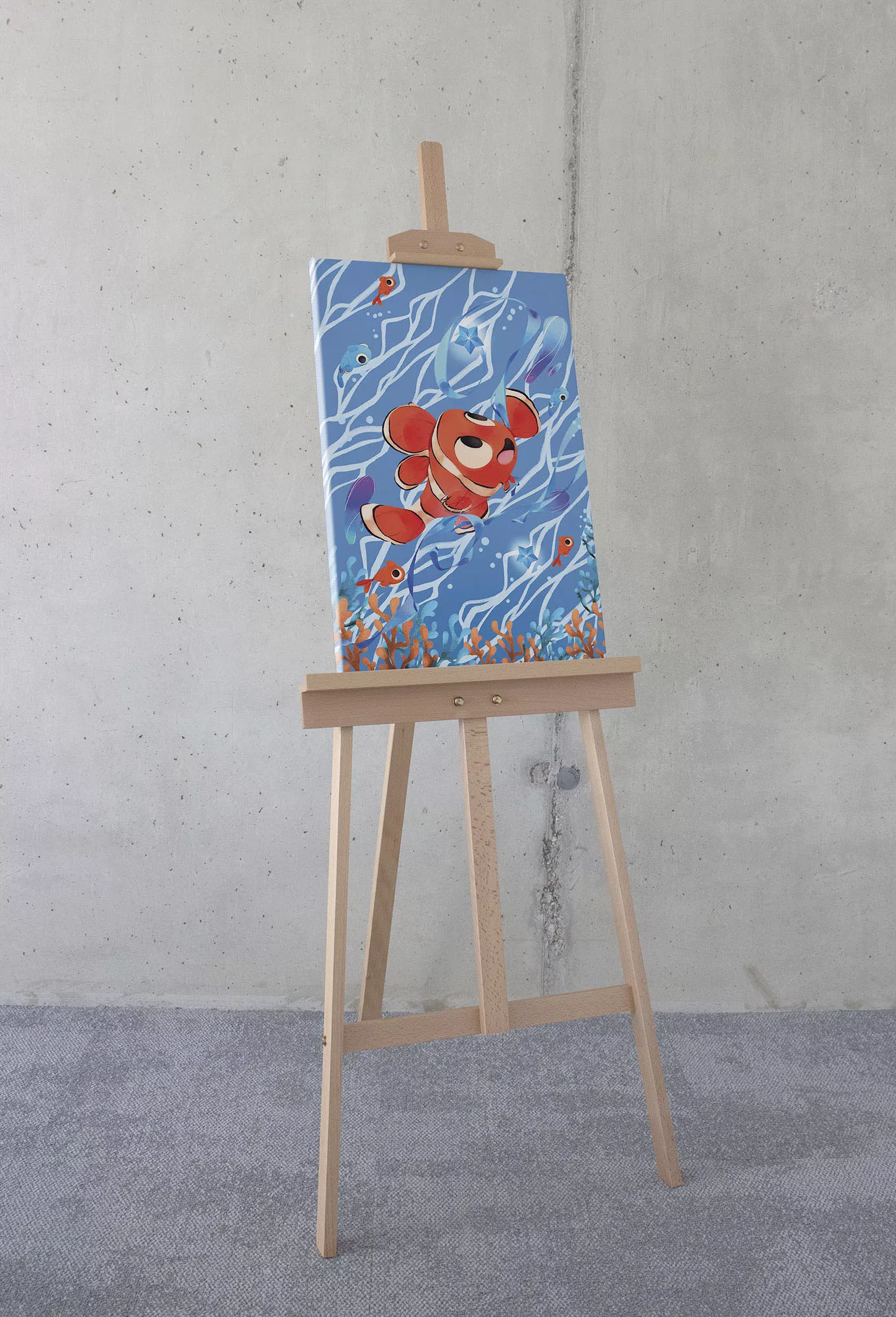 Komar Leinwandbild "Keilrahmenbild - Carefree Nemo - Größe 40 x 60 cm", Dis günstig online kaufen