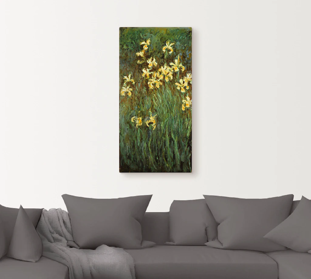 Artland Leinwandbild "Gelbe Iris.", Blumenwiese, (1 St.), auf Keilrahmen ge günstig online kaufen