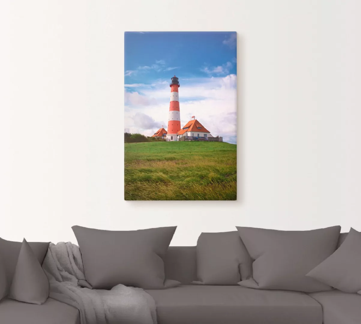 Artland Wandbild "Westerhever Leuchtturm", Gebäude, (1 St.), als Alubild, O günstig online kaufen