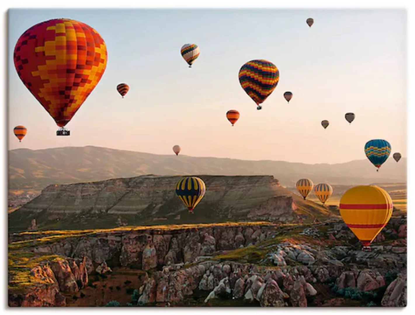 Artland Wandbild "Kappadokien Ballonfahrt", Ballonfahren, (1 St.), als Lein günstig online kaufen