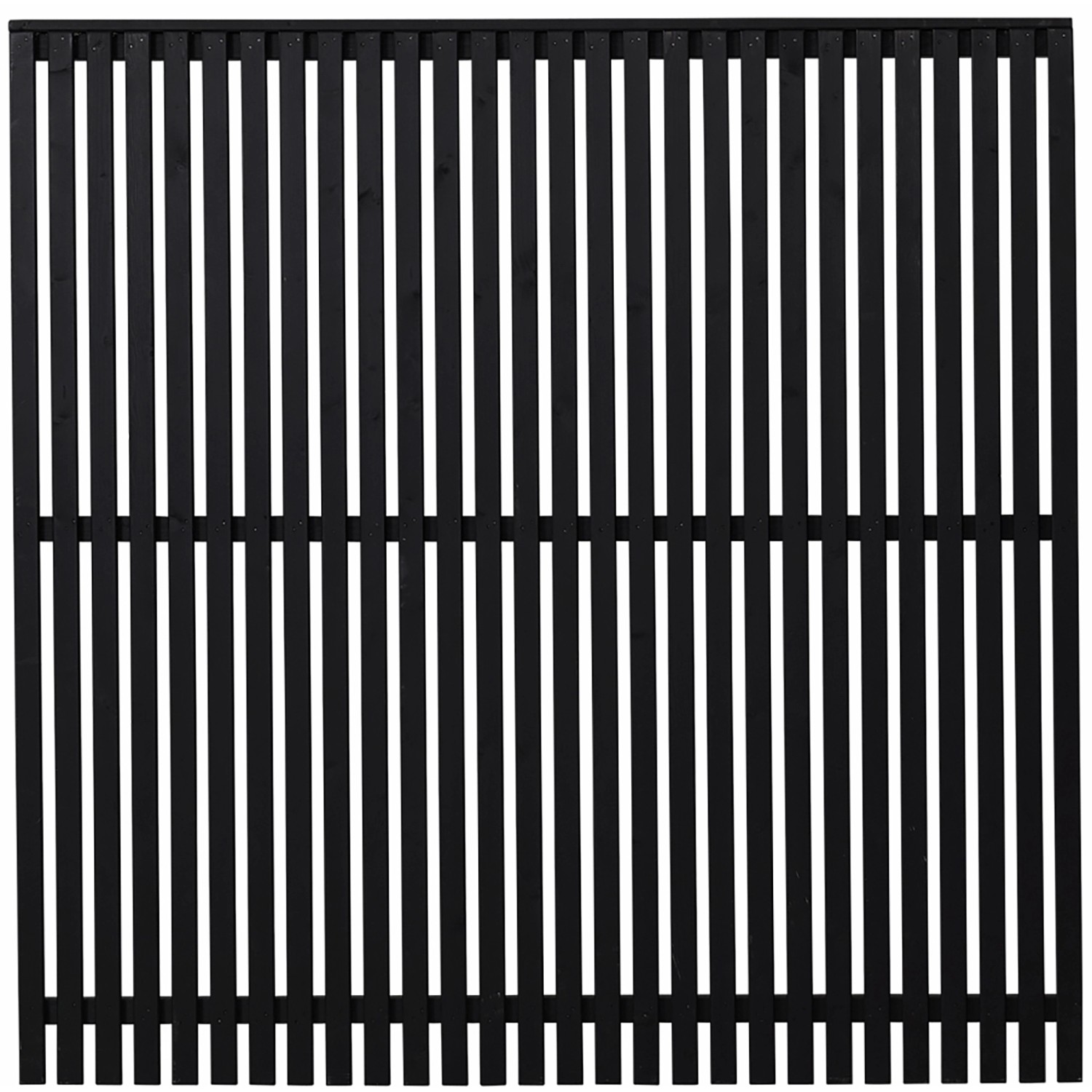Plus Holz Sichtschutzzaun Sendai Nadelholz Schwarz 180 cm x 180 cm günstig online kaufen