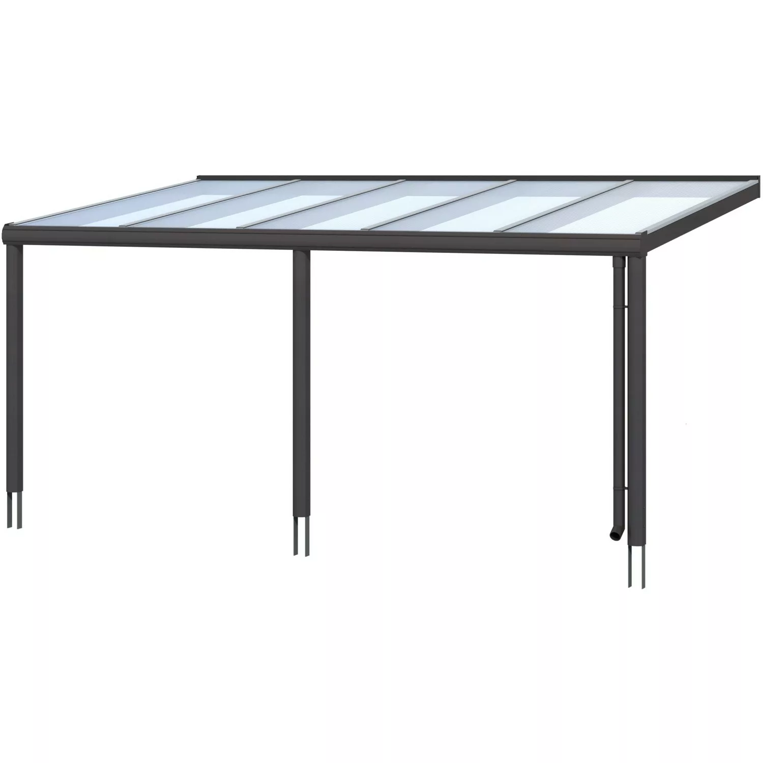 Skan Holz Terrassenüberdachung Garda 541 x 257 cm Aluminium Anthrazit günstig online kaufen