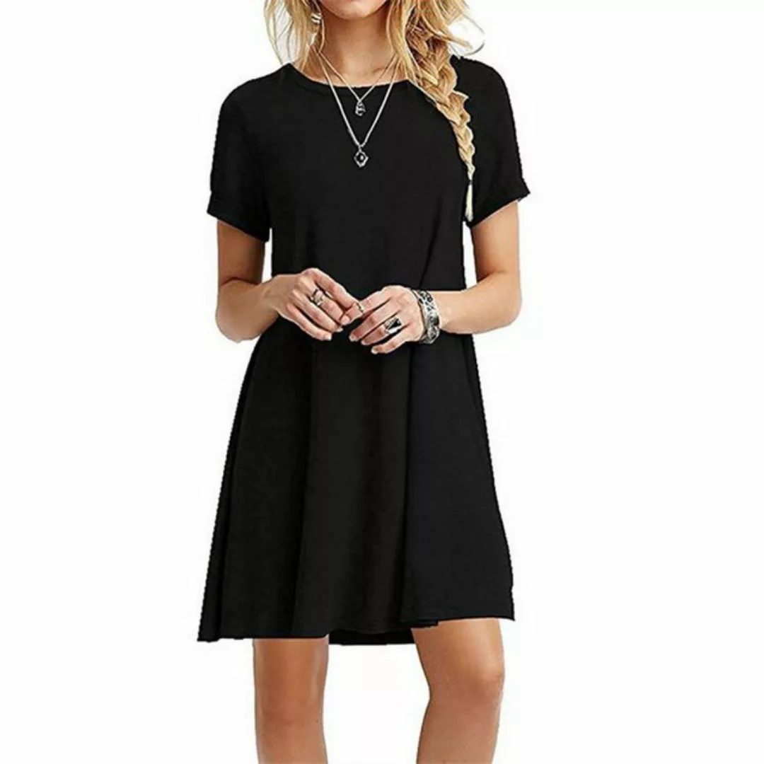 AFAZ New Trading UG Sommerkleid Damen Sommer Kurzarm Tshirt Kleid Locker El günstig online kaufen