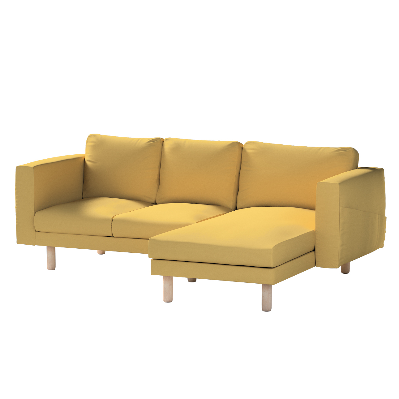 Bezug für Norsborg 3-Sitzer Sofa mit Recamiere, chiffongelb, Norsborg Bezug günstig online kaufen