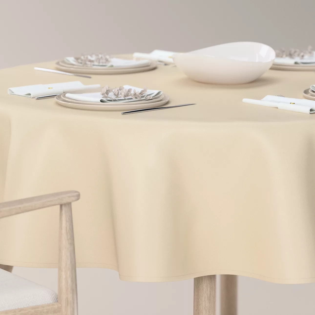 Runde Tischdecke, creme, Damasco (141-73) günstig online kaufen