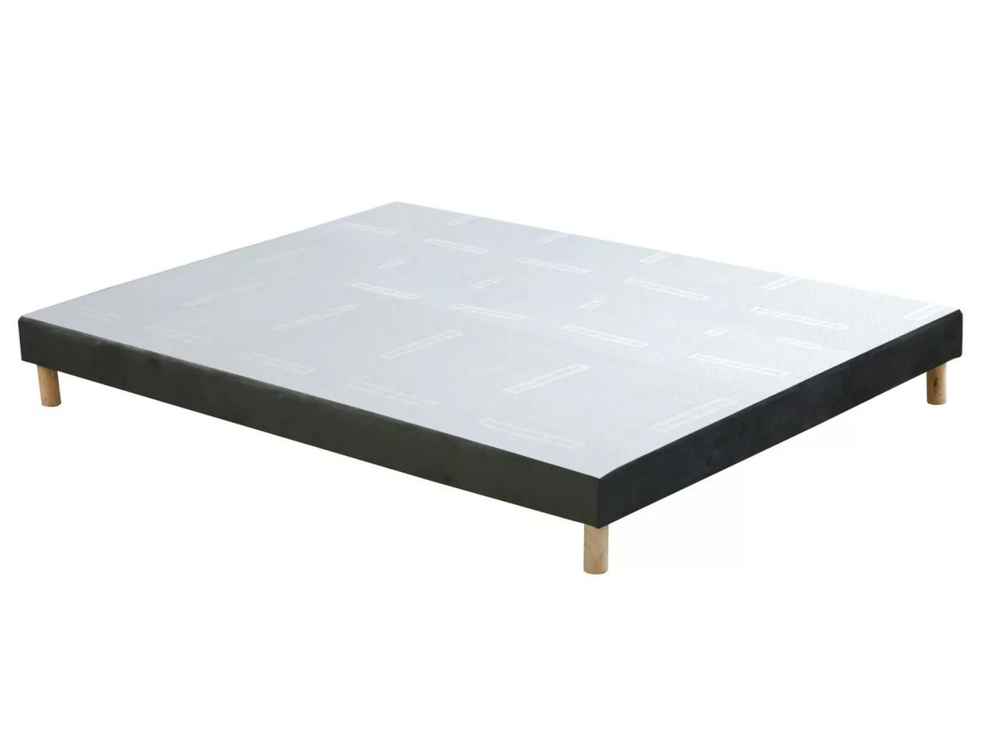 Bettgestell mit Lattenrost - 140 x 190 cm - Samt grau - SOBEK von YSMÉE günstig online kaufen