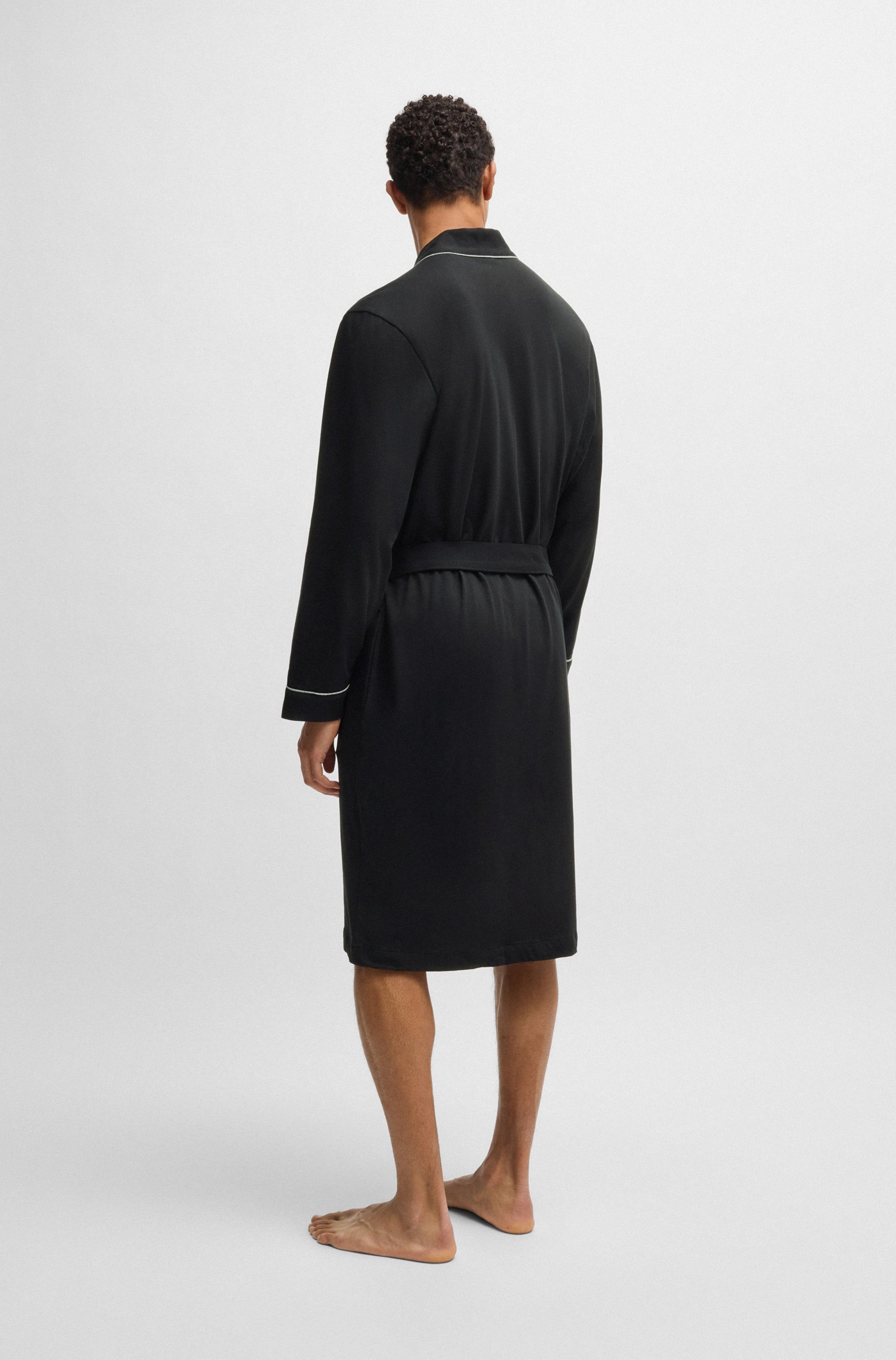 BOSS Morgenmantel Kimono BM, Baumwolle, Kimono-Kragen, günstig online kaufen