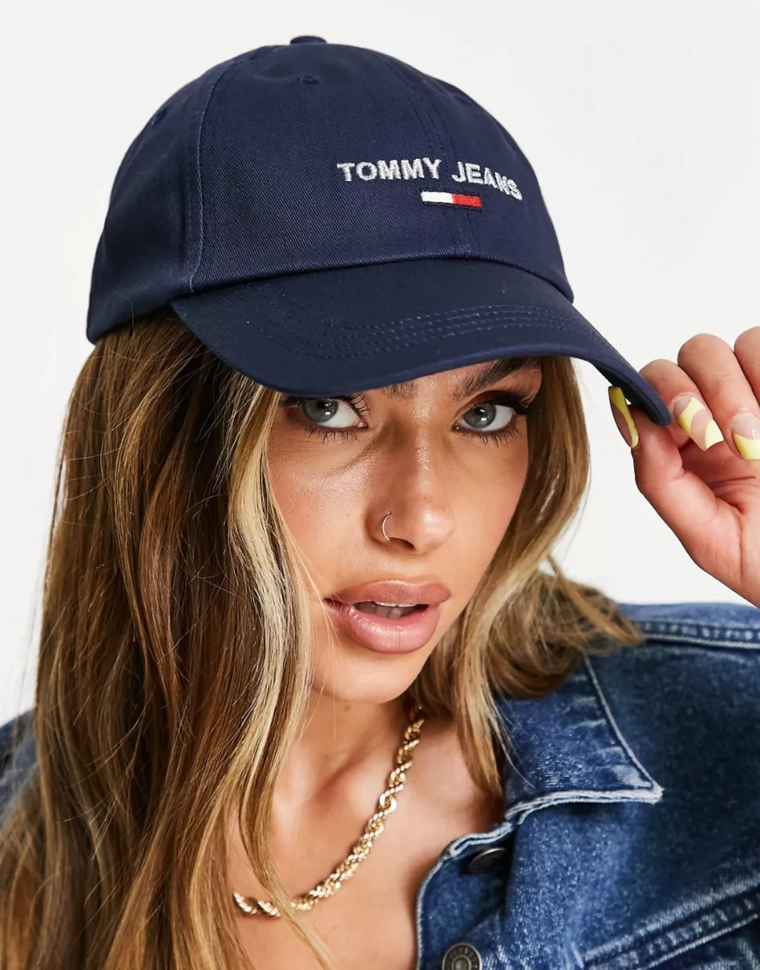 Tommy Jeans – Baseballkappe in Marineblaue mit Logo günstig online kaufen
