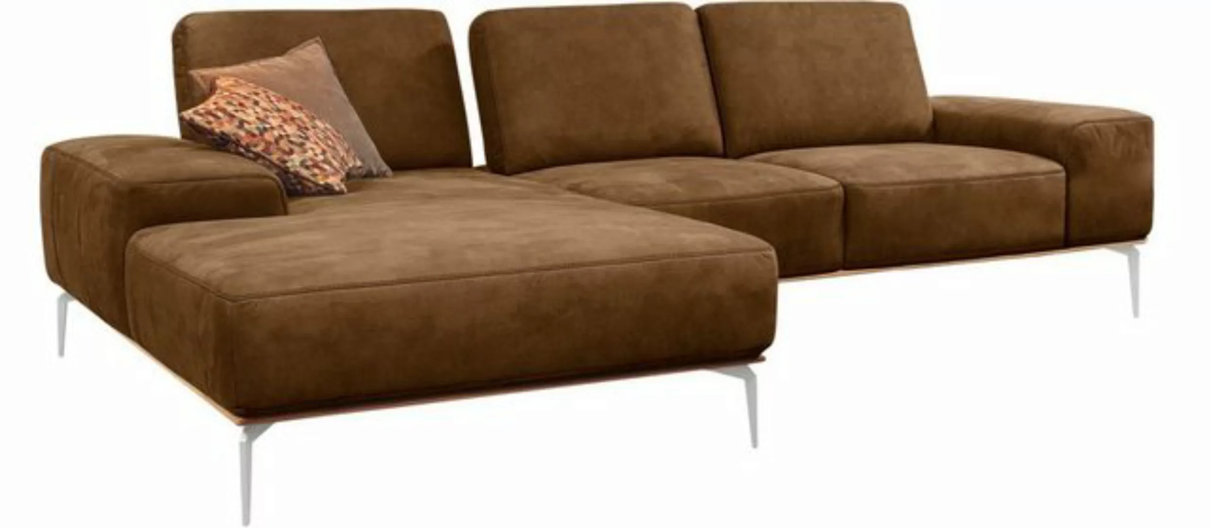 W.SCHILLIG Ecksofa run, mit elegantem Holzsockel, Füße in Chrom glänzend, B günstig online kaufen