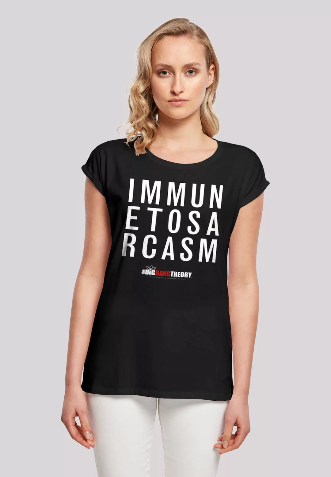 F4NT4STIC T-Shirt "Big Bang Theory Immune To Sarcasm", Damen,Premium Merch, günstig online kaufen