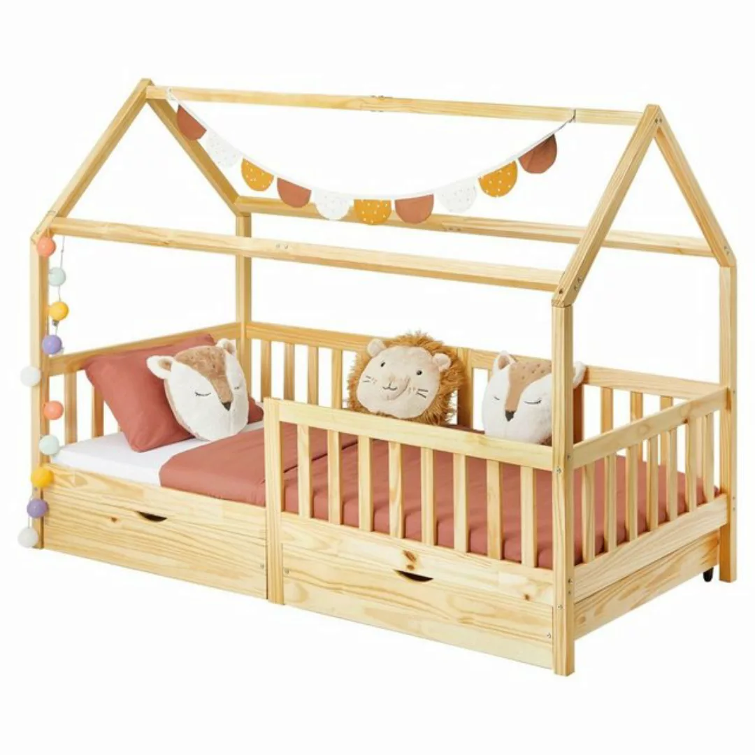 IDIMEX Kinderbett NUNA, Hausbett Montessoribett 90 x 200 Kiefer Tippibett K günstig online kaufen