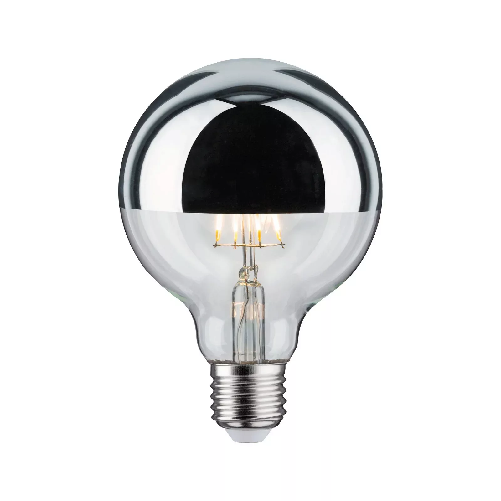 Paulmann LED-Leuchtmittel »230V Globe G95 600lm 6,5W 2700K Silber«, 1 St., günstig online kaufen