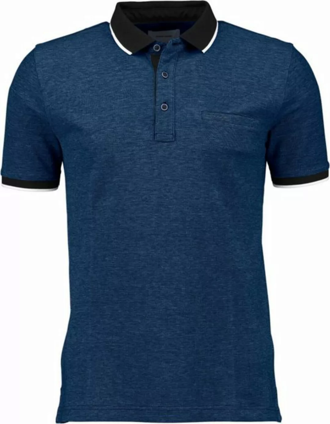 Pierre Cardin Poloshirt PIERRE CARDIN Polo-Shirt marine kontrastfarbiger Kr günstig online kaufen