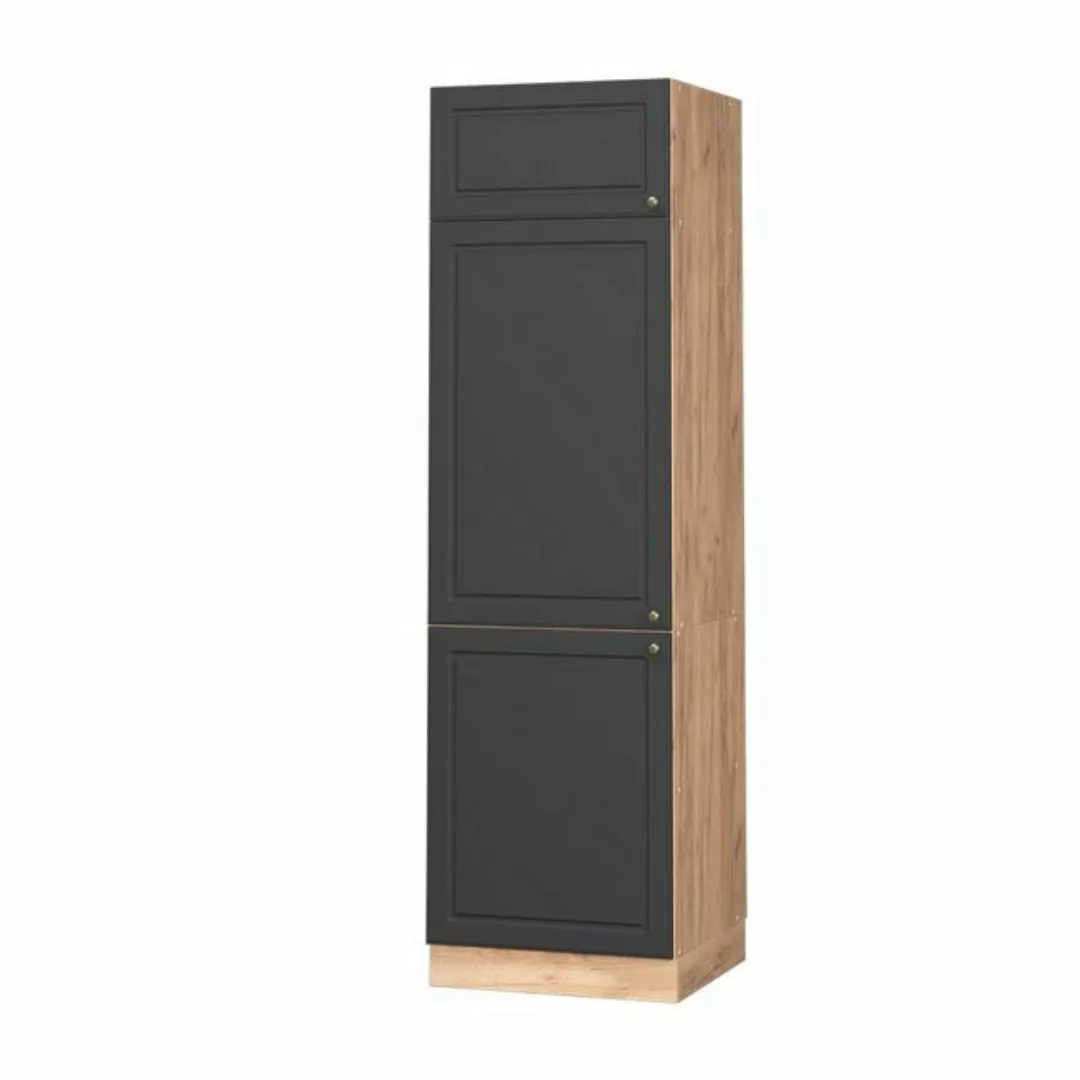 Vicco Kühlumbauschrank Küchenhochschrank Fame-Line 60 cm Goldkraft Anthrazi günstig online kaufen