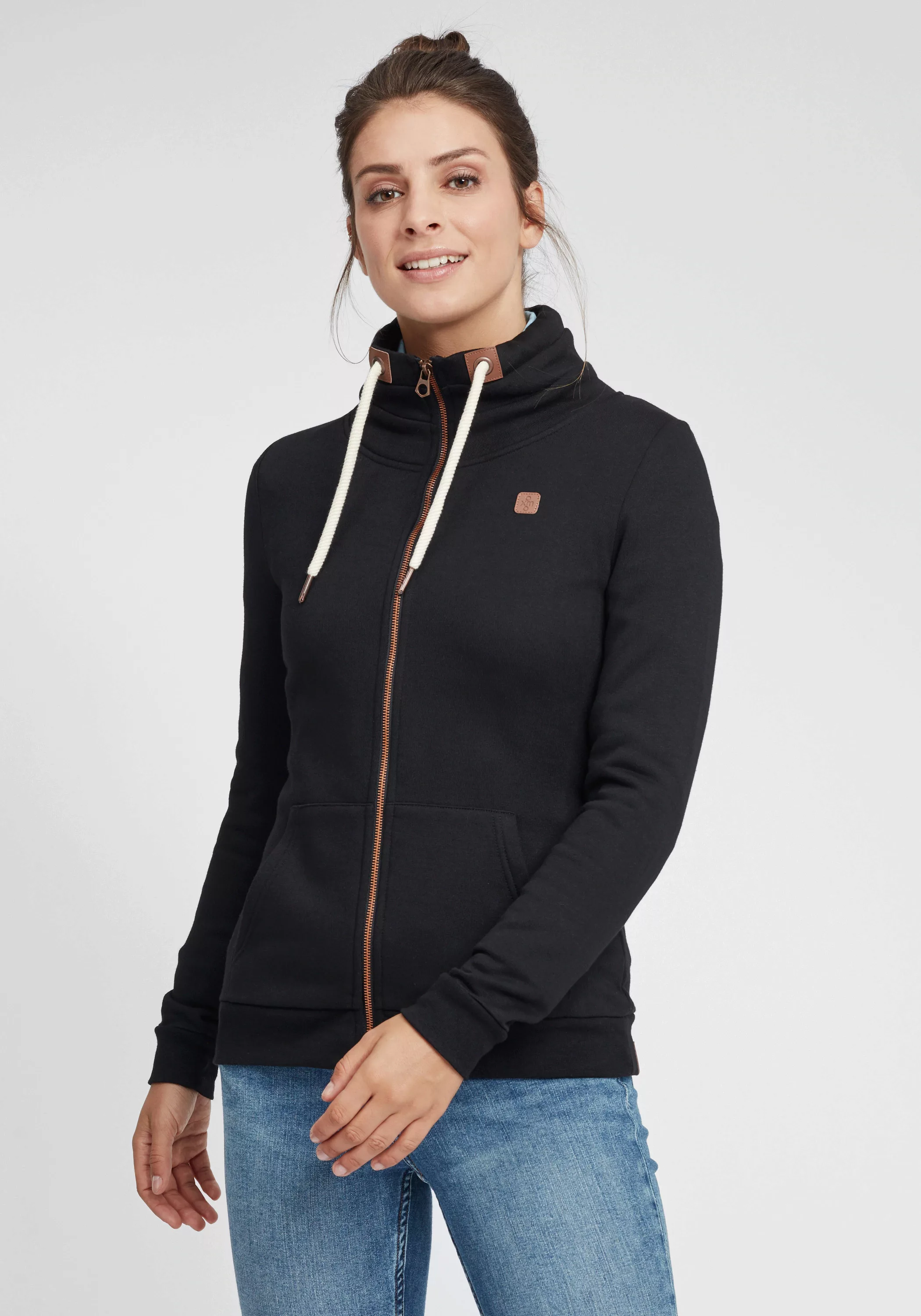 OXMO Sweatjacke OXVicky Sweat Zip-Jacke Sweatshirtjacke mit Stehkragen günstig online kaufen