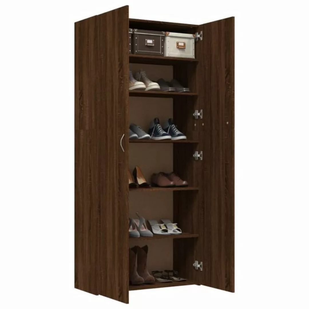 Vidaxl Schuhschrank Braun Eichen-optik 80x35,5x180 Cm Holzwerkstoff günstig online kaufen