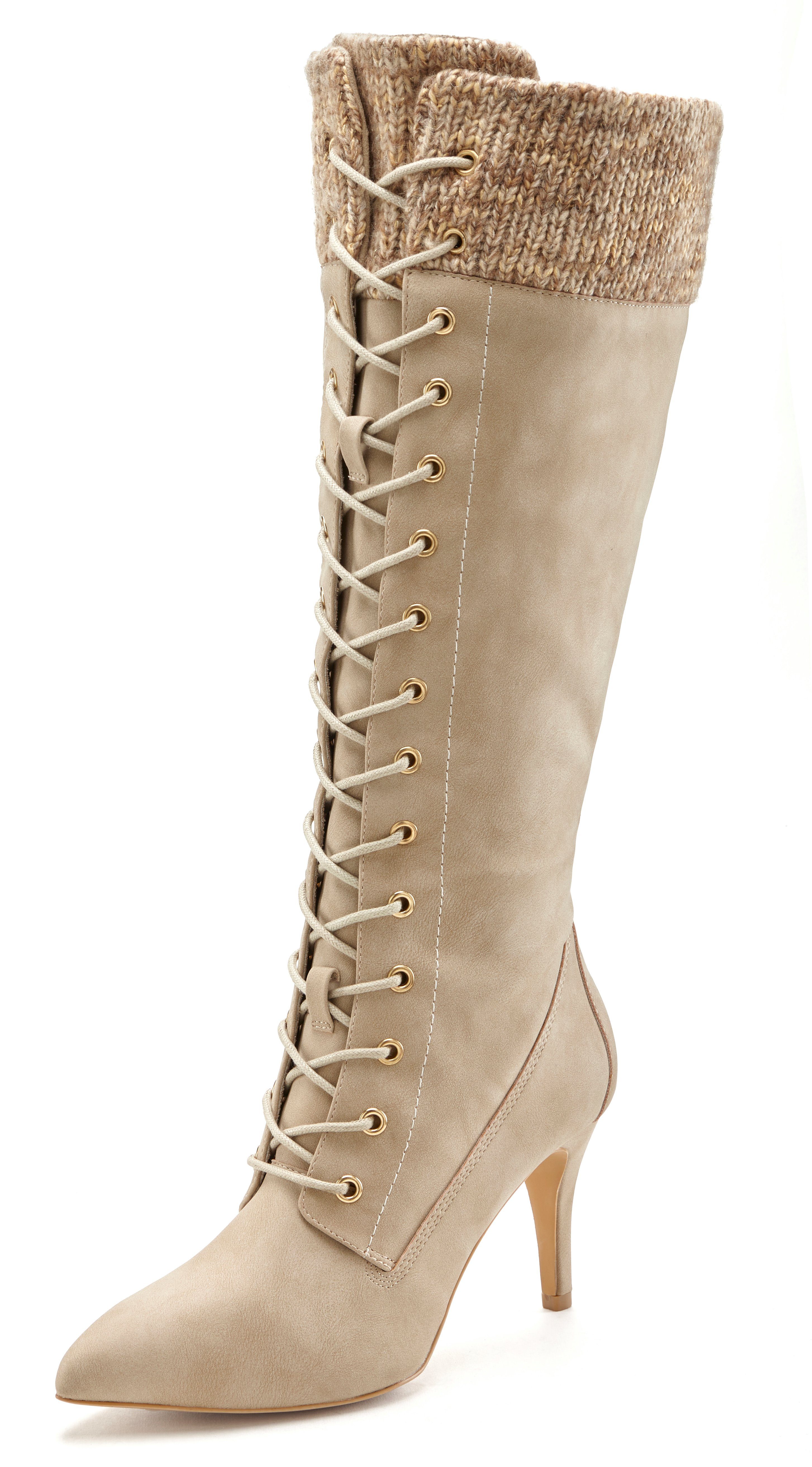 LASCANA Stiefelette, Langer Stiefel Stiefel mit günstig online kaufen