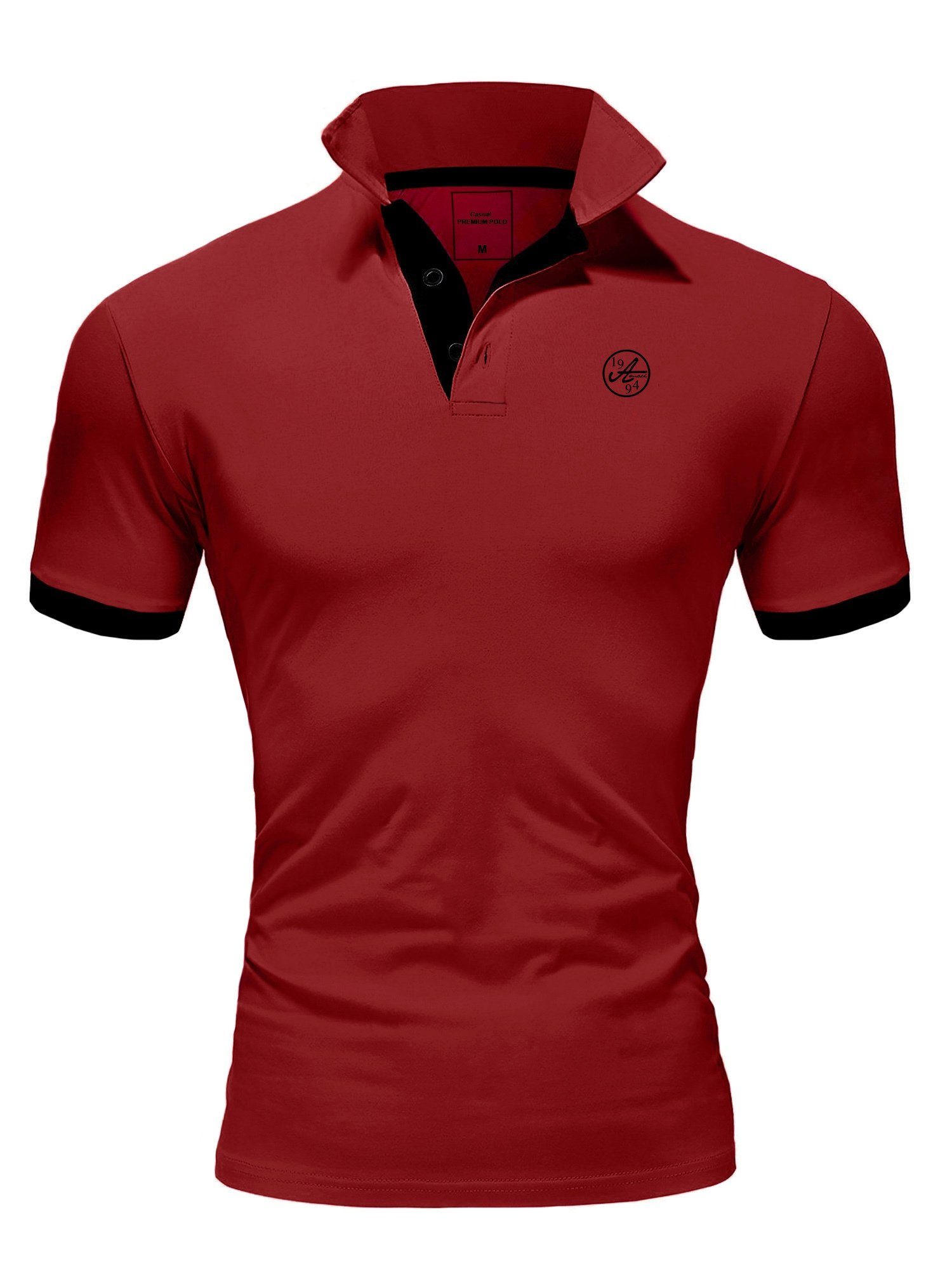 Amaci&Sons Poloshirt MEMPHIS Basic Kontrast Polo günstig online kaufen