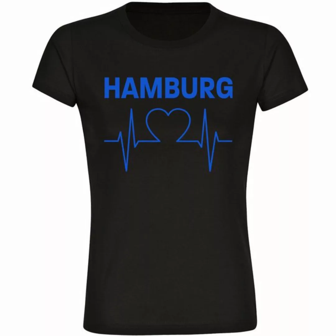 multifanshop T-Shirt Damen Hamburg - Herzschlag - Frauen günstig online kaufen