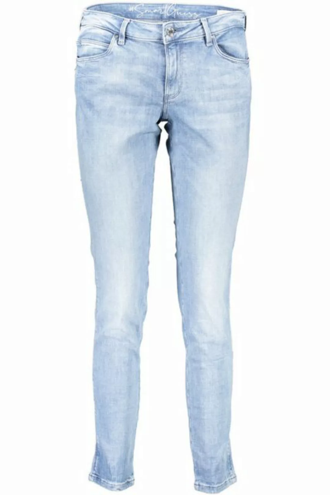 GUESS JEANS 5-Pocket-Jeans Bio-Damenjeans Blau: Skinny Fit, 5 Taschen, Reiß günstig online kaufen