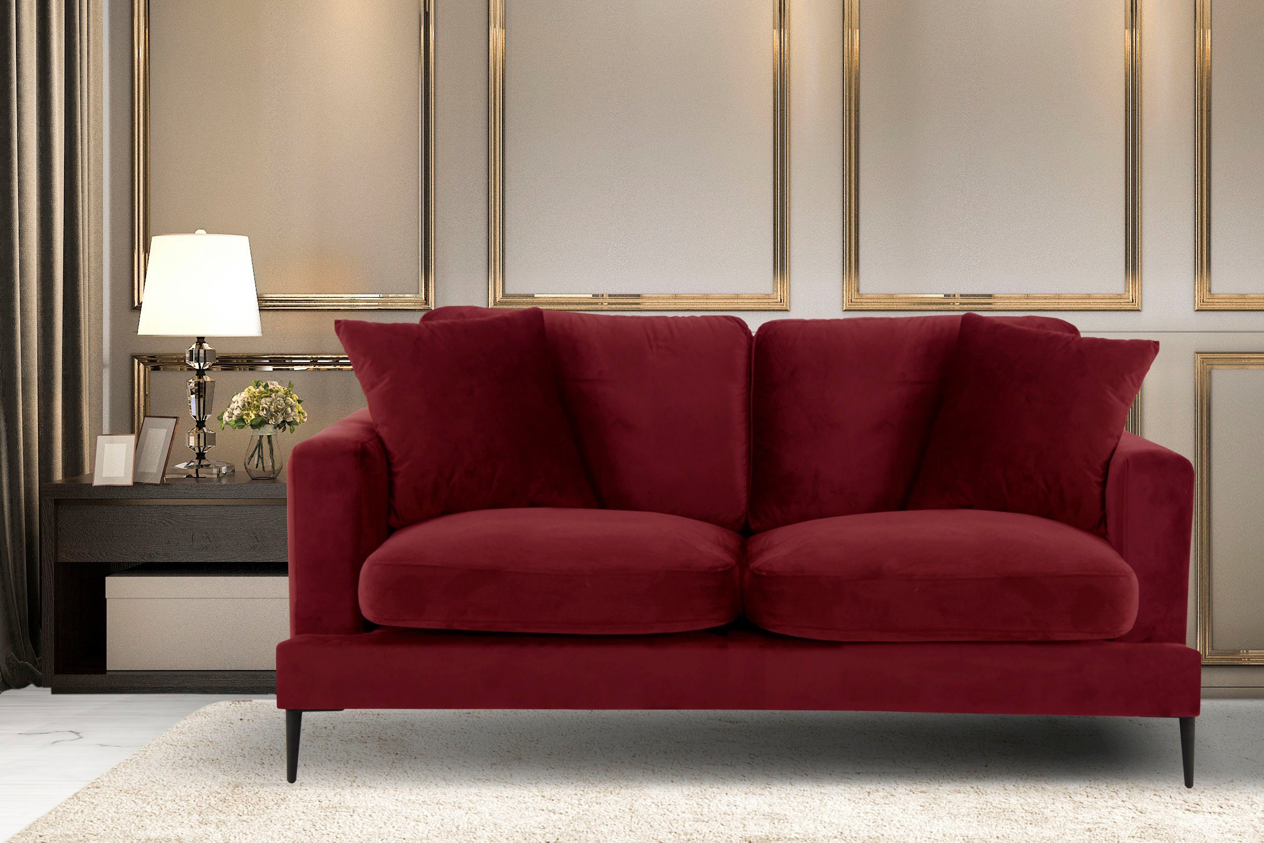 Leonique 2-Sitzer "Cozy elegantes Designsofa, Maße B/T/H: 151/97/80 cm", mi günstig online kaufen