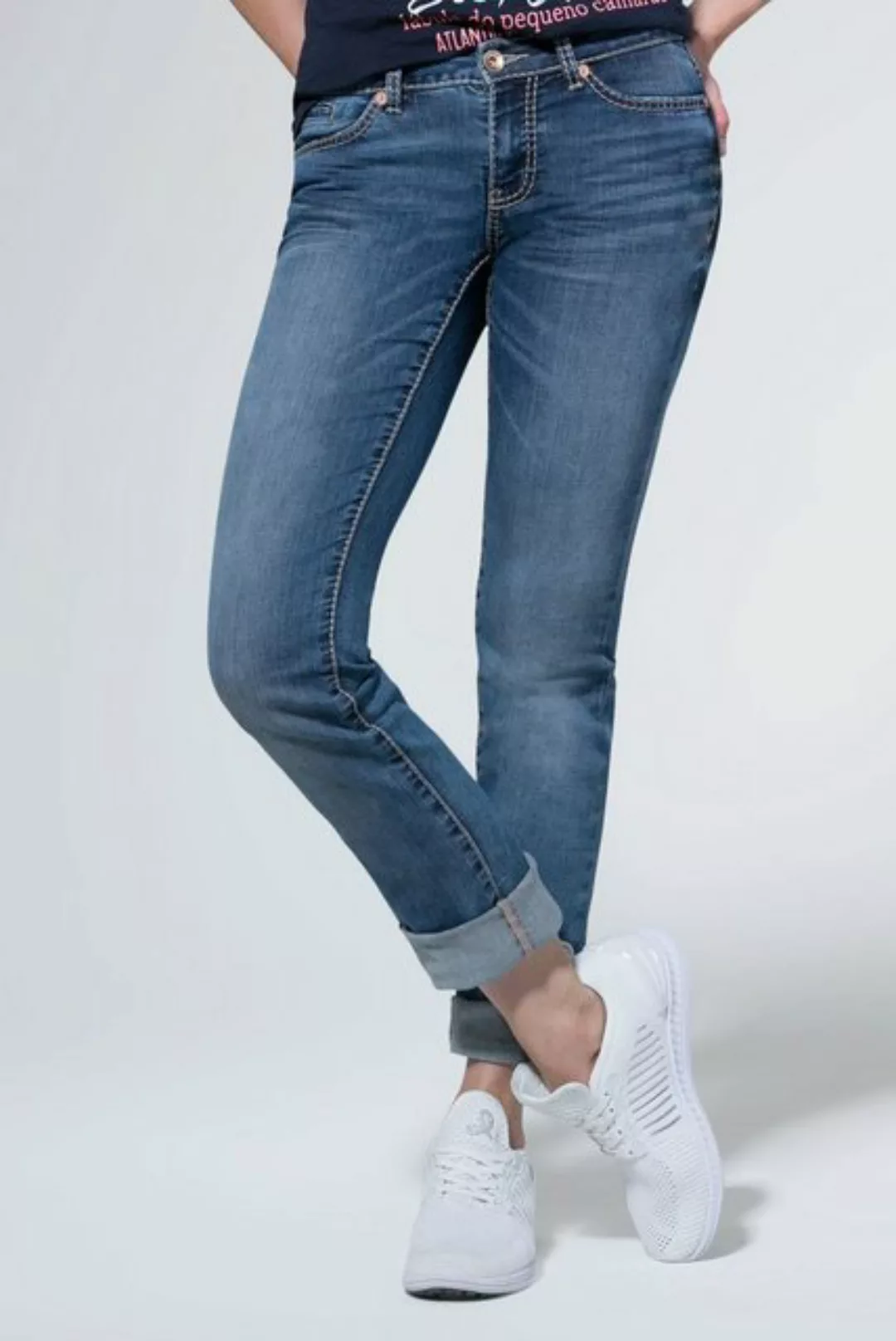 SOCCX Regular-fit-Jeans, mit Turn-Up Saum günstig online kaufen