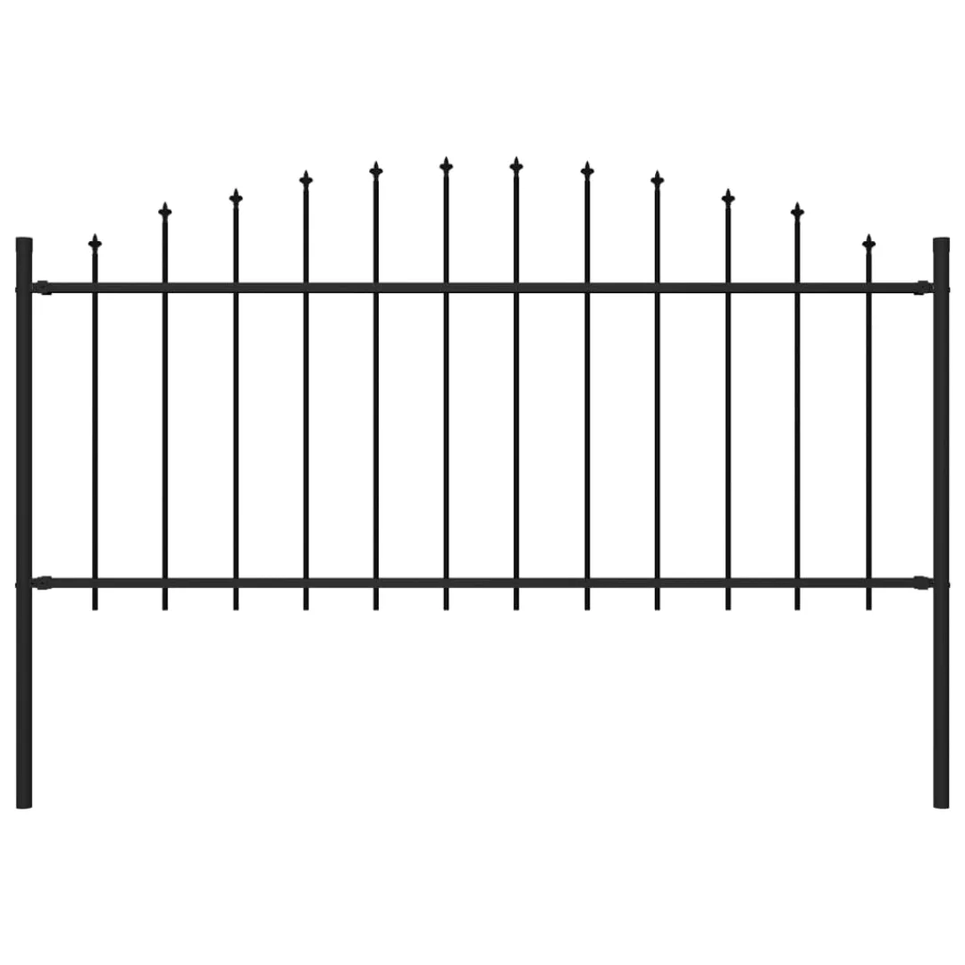 Gartenzaun Mit Speerspitzen Stahl (0,5 - 0,75) X 1,7 M Schwarz günstig online kaufen