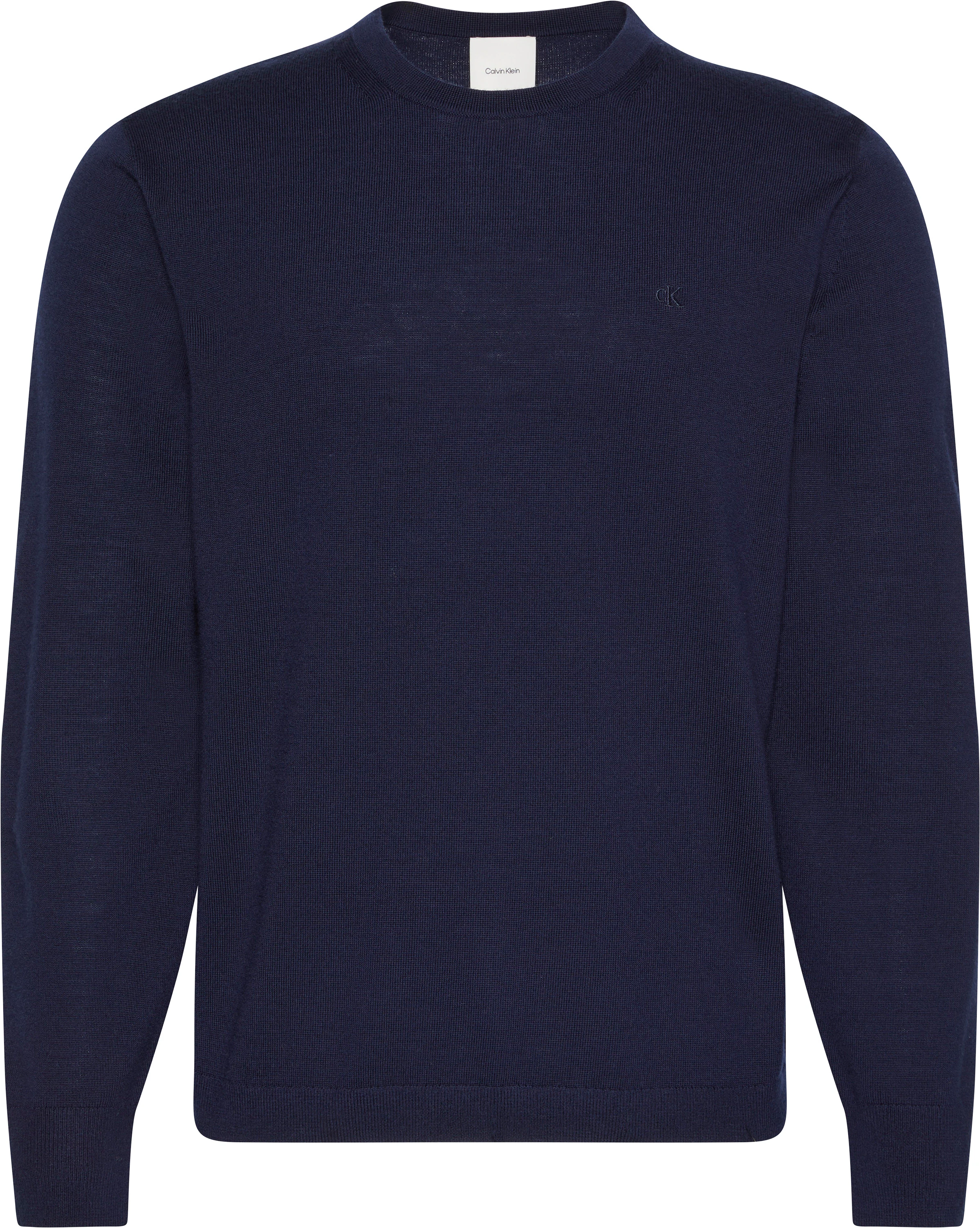 Calvin Klein Strickpullover "LS 100% MERINO CREW 14GG", Mit Rundhalsausschn günstig online kaufen