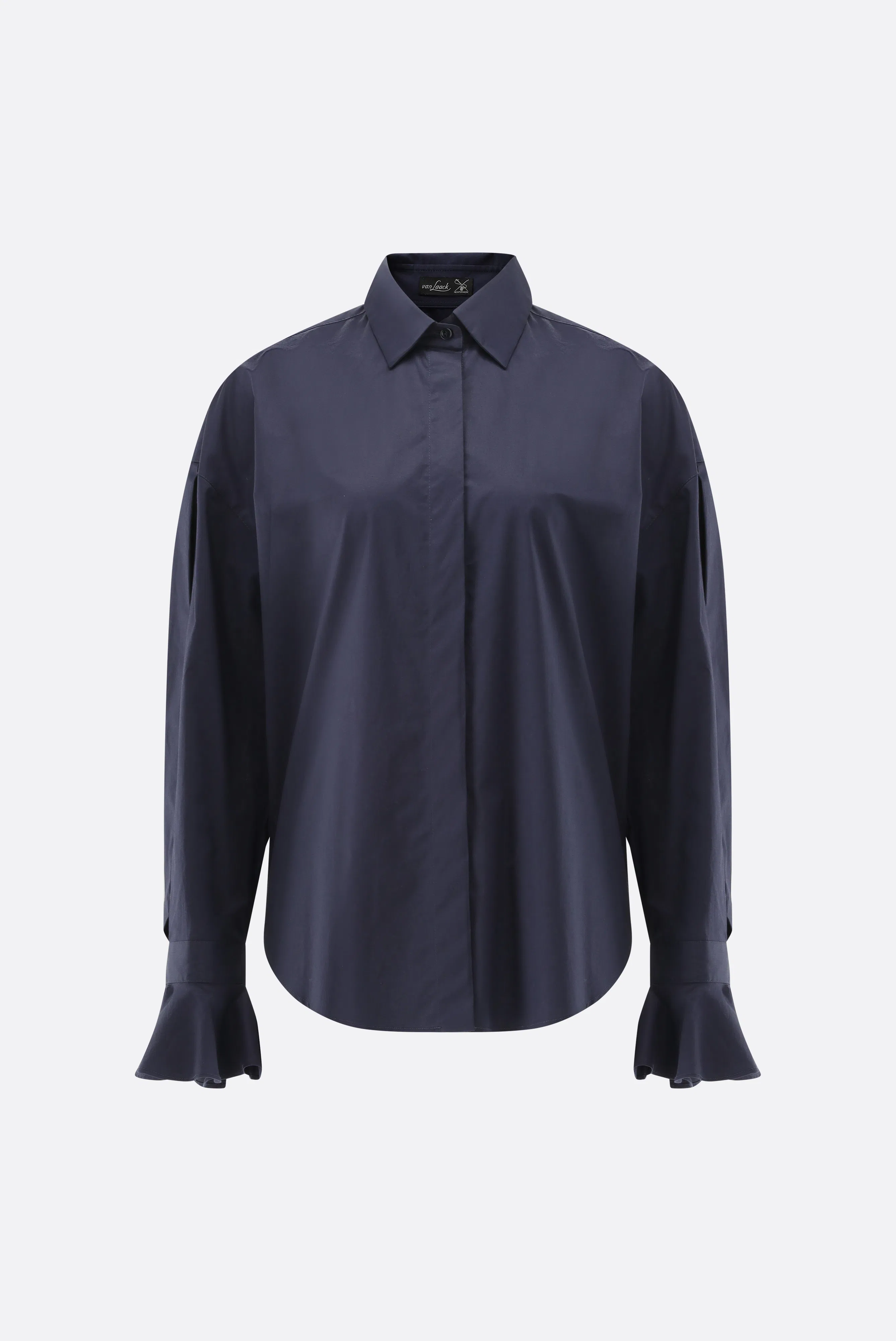 Locker geschnittene Bluse mit ausgestellten Manschetten günstig online kaufen