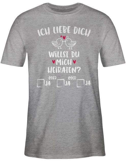 Shirtracer T-Shirt Willst du mich heiraten? - weiß Hochzeit - Herren günstig online kaufen