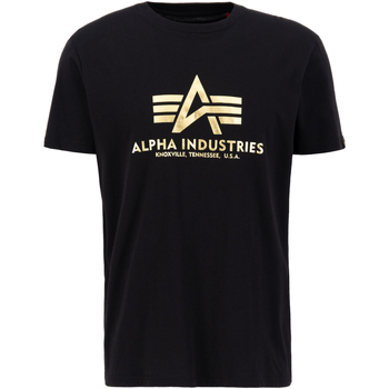 Alpha Industries  T-Shirts & Poloshirts Basic T-Shirt BL Foil Print - black günstig online kaufen