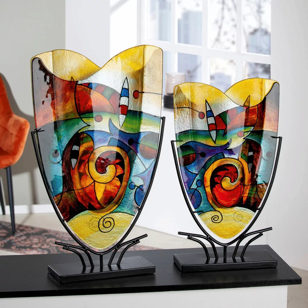 Casablanca by Gilde Dekovase »Verona«, (1 St.), dekorative Vase aus Glas, D günstig online kaufen